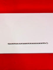 Men Gunmetal Pure Silver Bracelet (7.5 inch) MB49