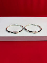 Pure Silver Black Moti (Najariye) Bangles, S-2.4 (SB136)