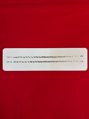Pure Silver Three Tone Braided Anklets (WA151)