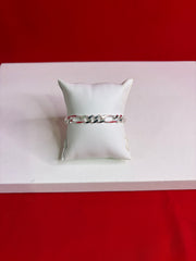 Men’s Pure Silver Figaro Bracelet (MB72)