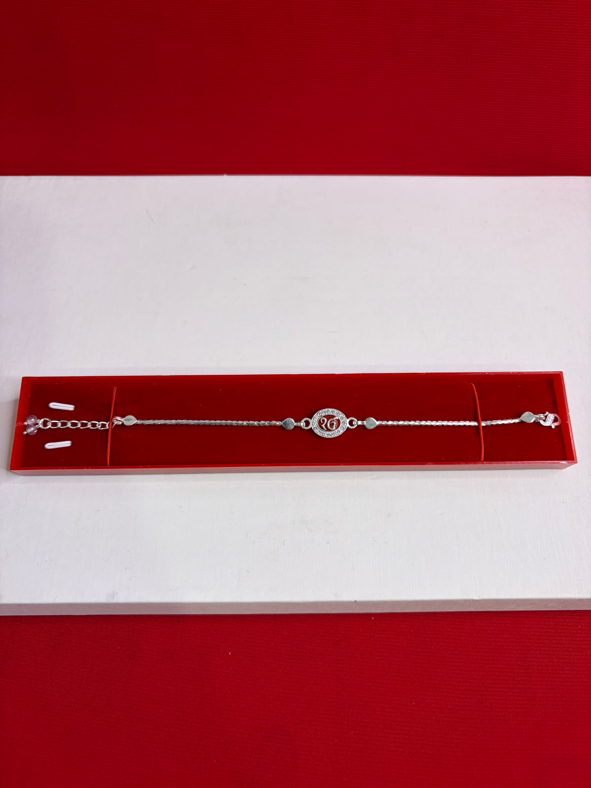 Pure Silver Rakhi Bracelet 7.0-8.5”(SR49)