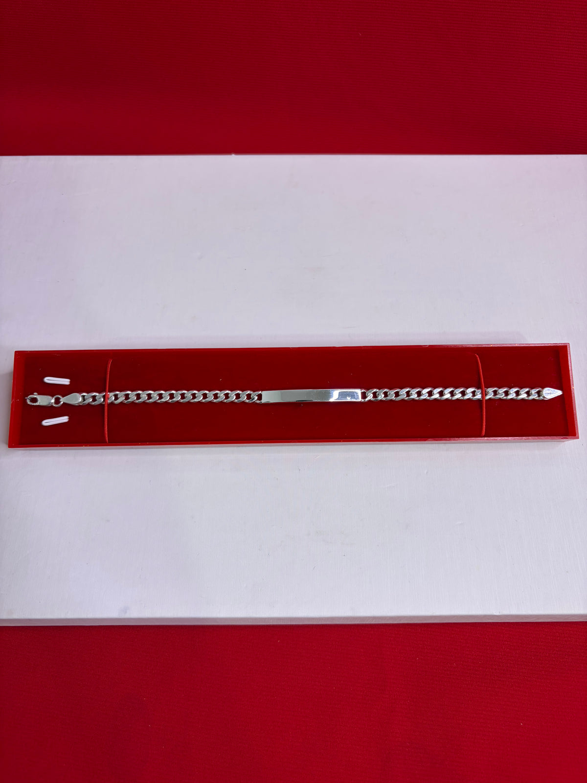 Pure Silver Rakhi Name Engraving Bracelet (NB8)