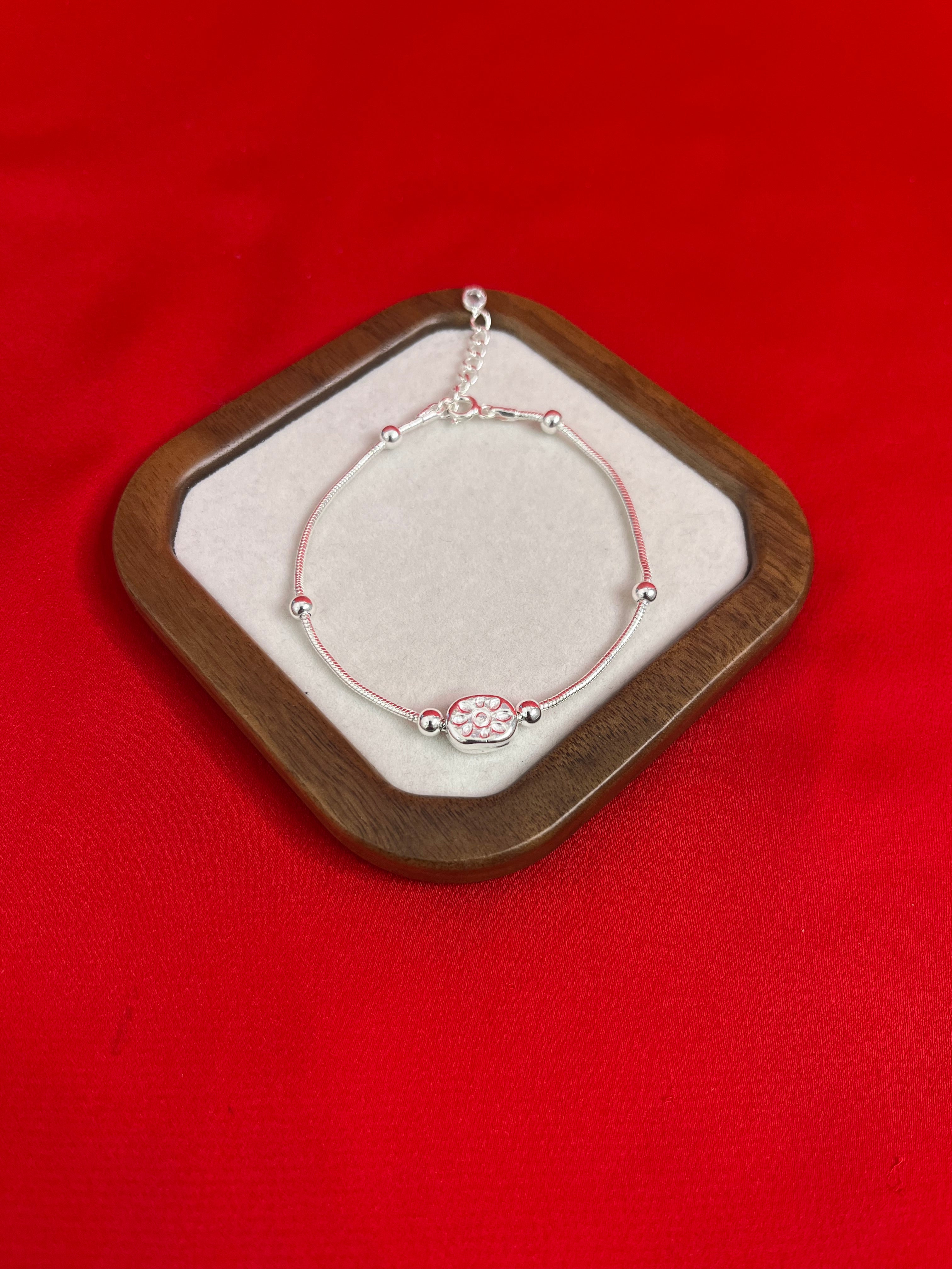 Fancy Pure Silver Bracelet