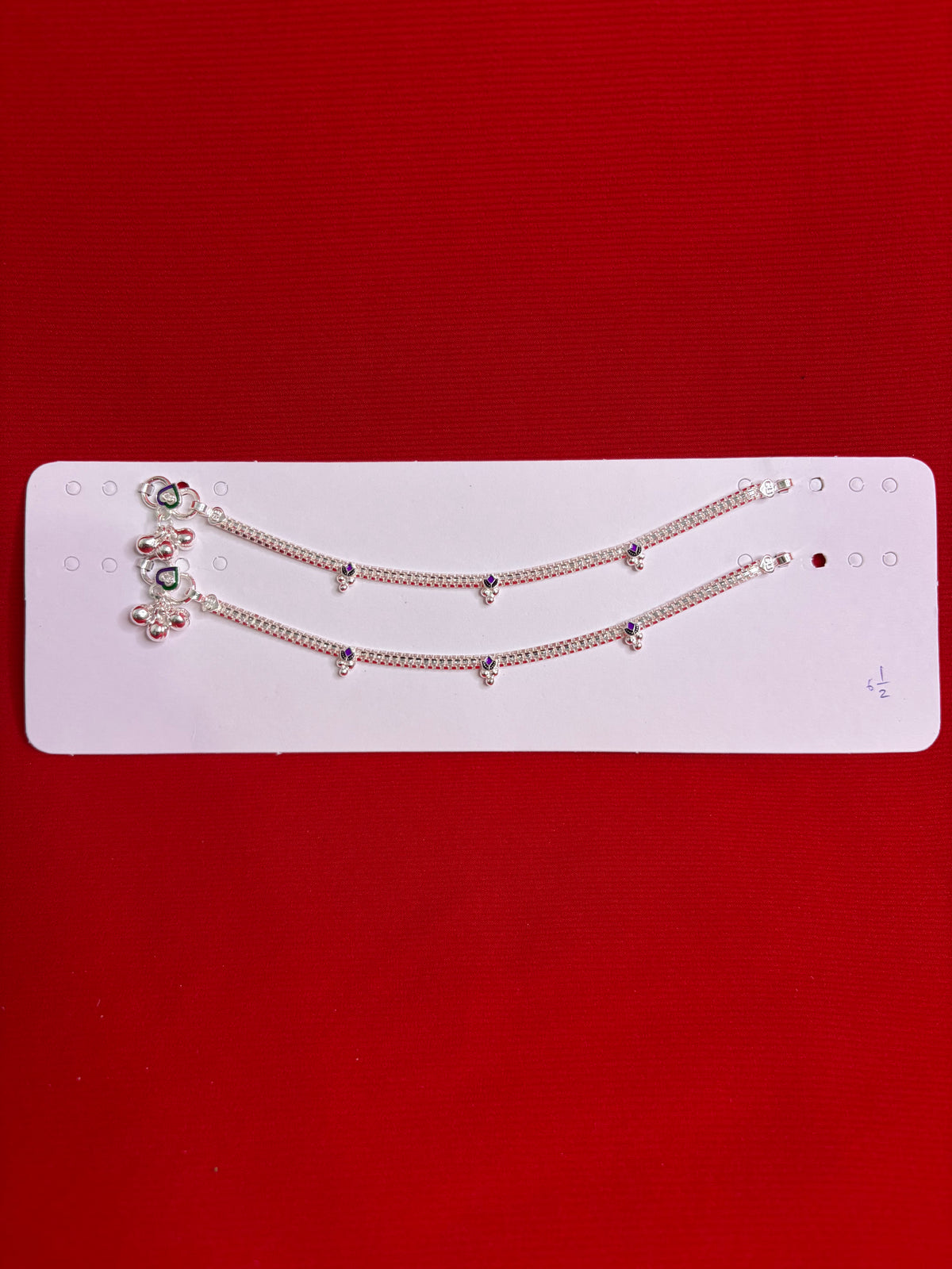 Pure Silver Anklets (6.5 Inch) (KA109)