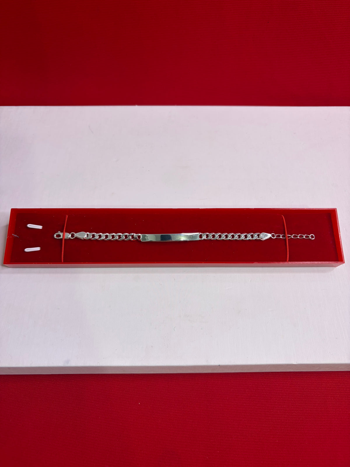 Pure Silver Rakhi Name Engraving Bracelet (KNB1)