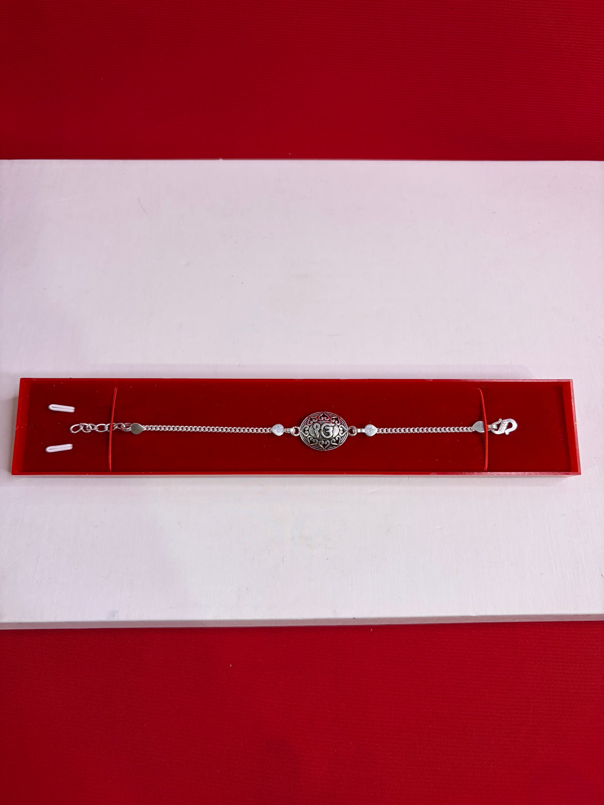 Pure Silver Rakhi Bracelet 7.0-7.5”(SR38)