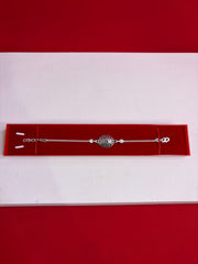 Pure Silver Rakhi Bracelet 7.0-7.5”(SR38)