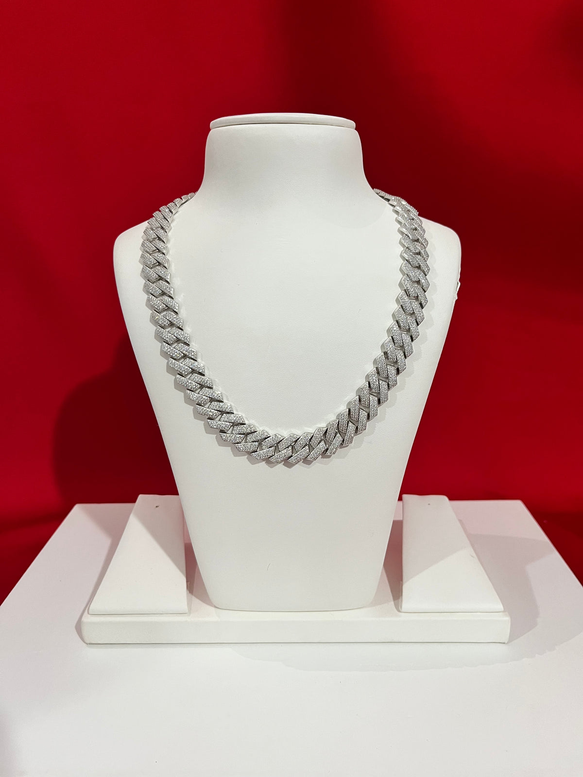 Iced-out Pure Silver Chain 20.5”