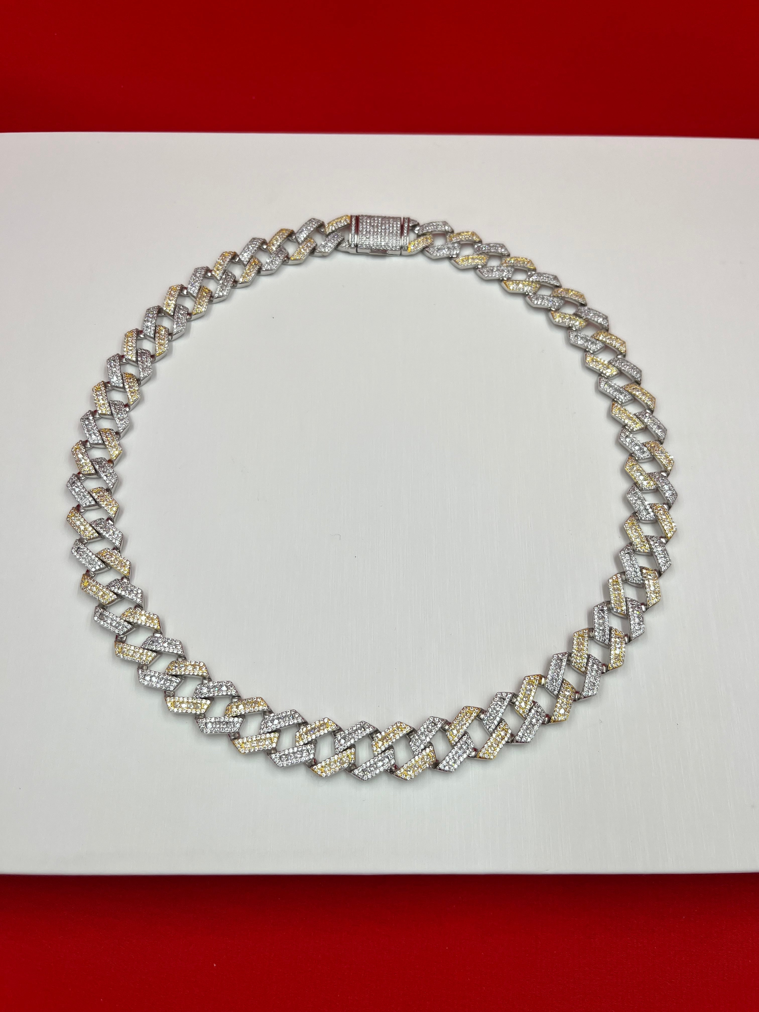Iced-out Pure Silver Chain 20”