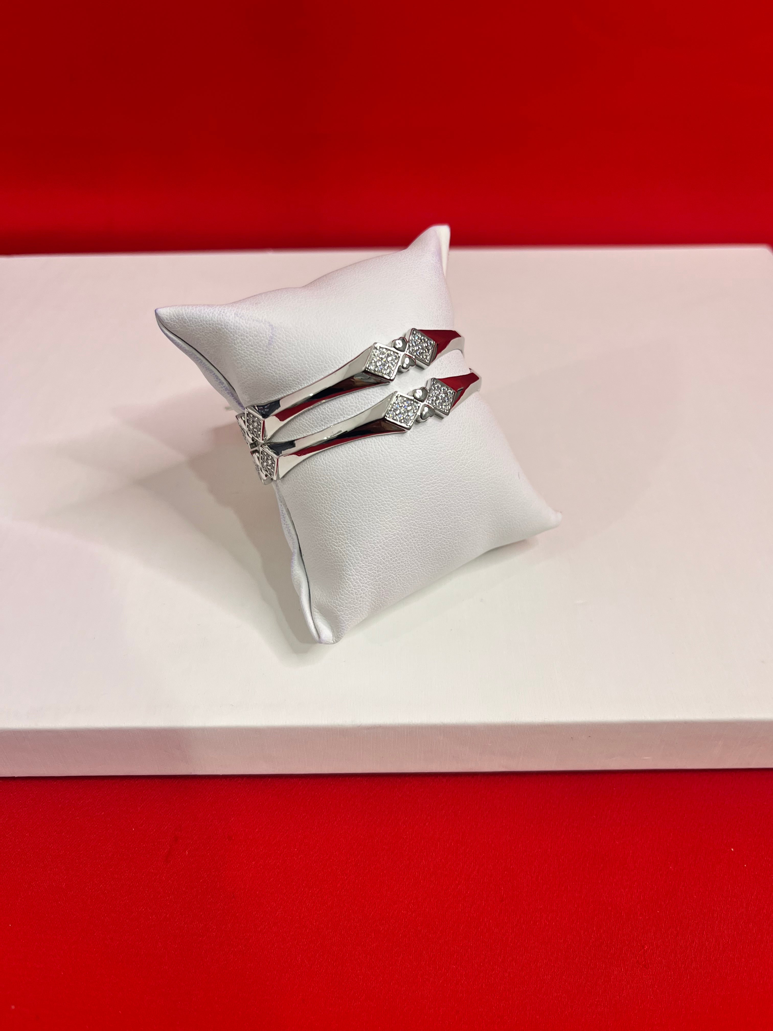 Pure Silver Bangle Pair 2.1