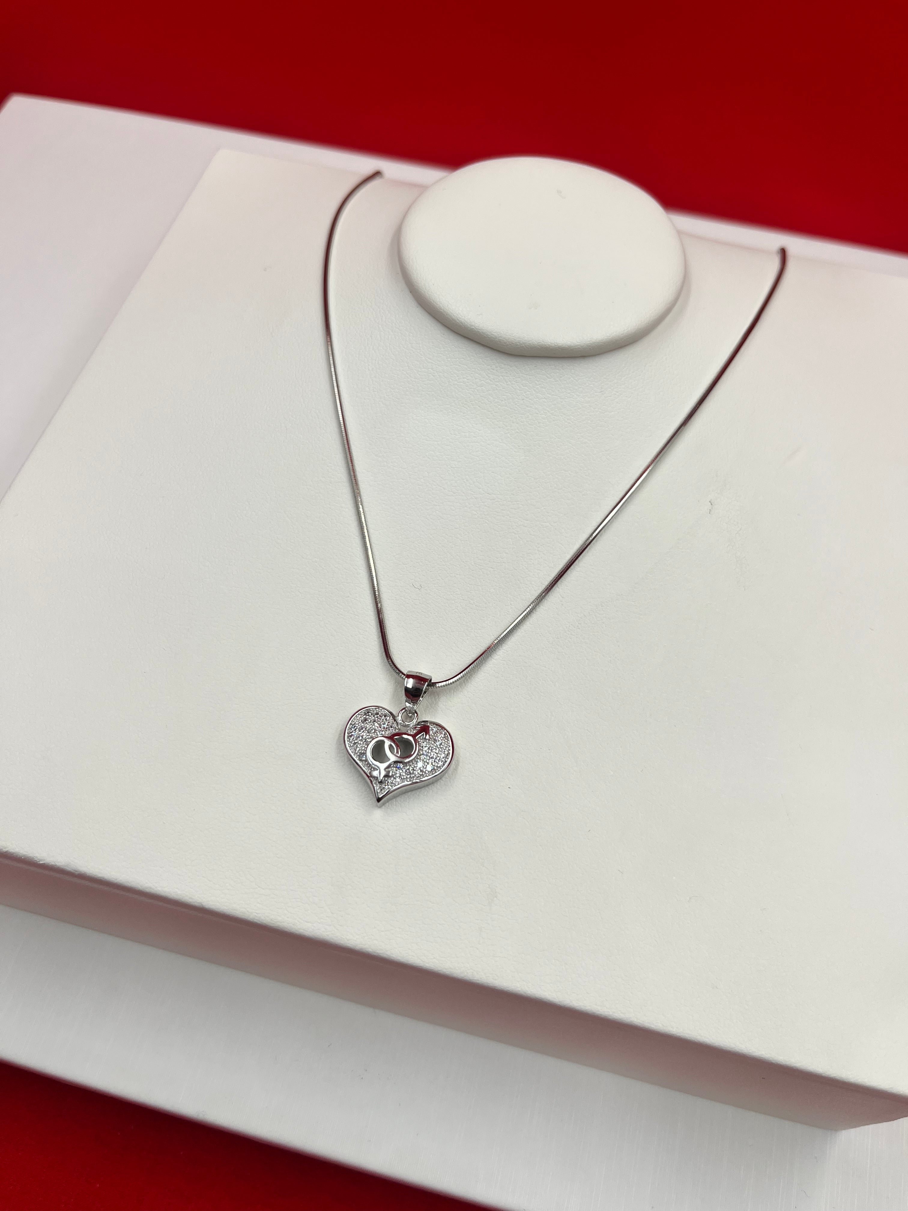 Heart Silver pendant Necklace