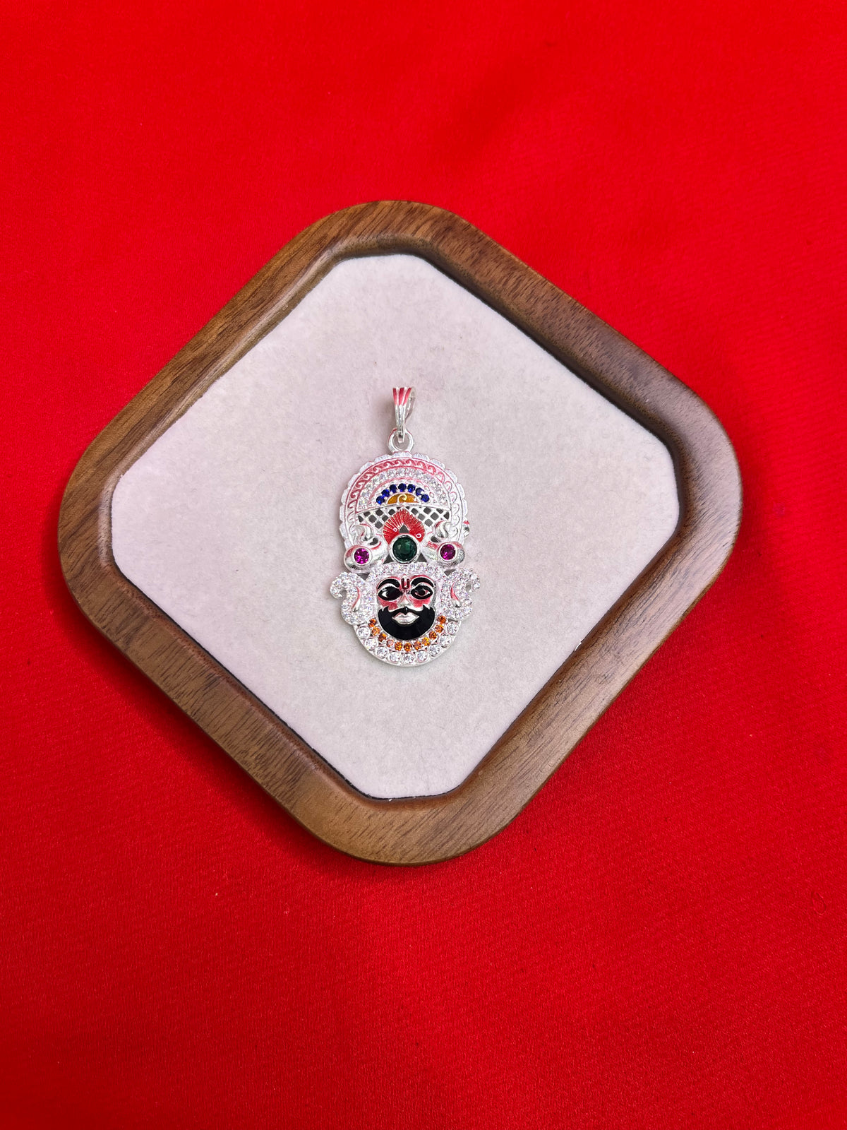 Pure Silver Khatu Shyam Ji Pendant (SP45)