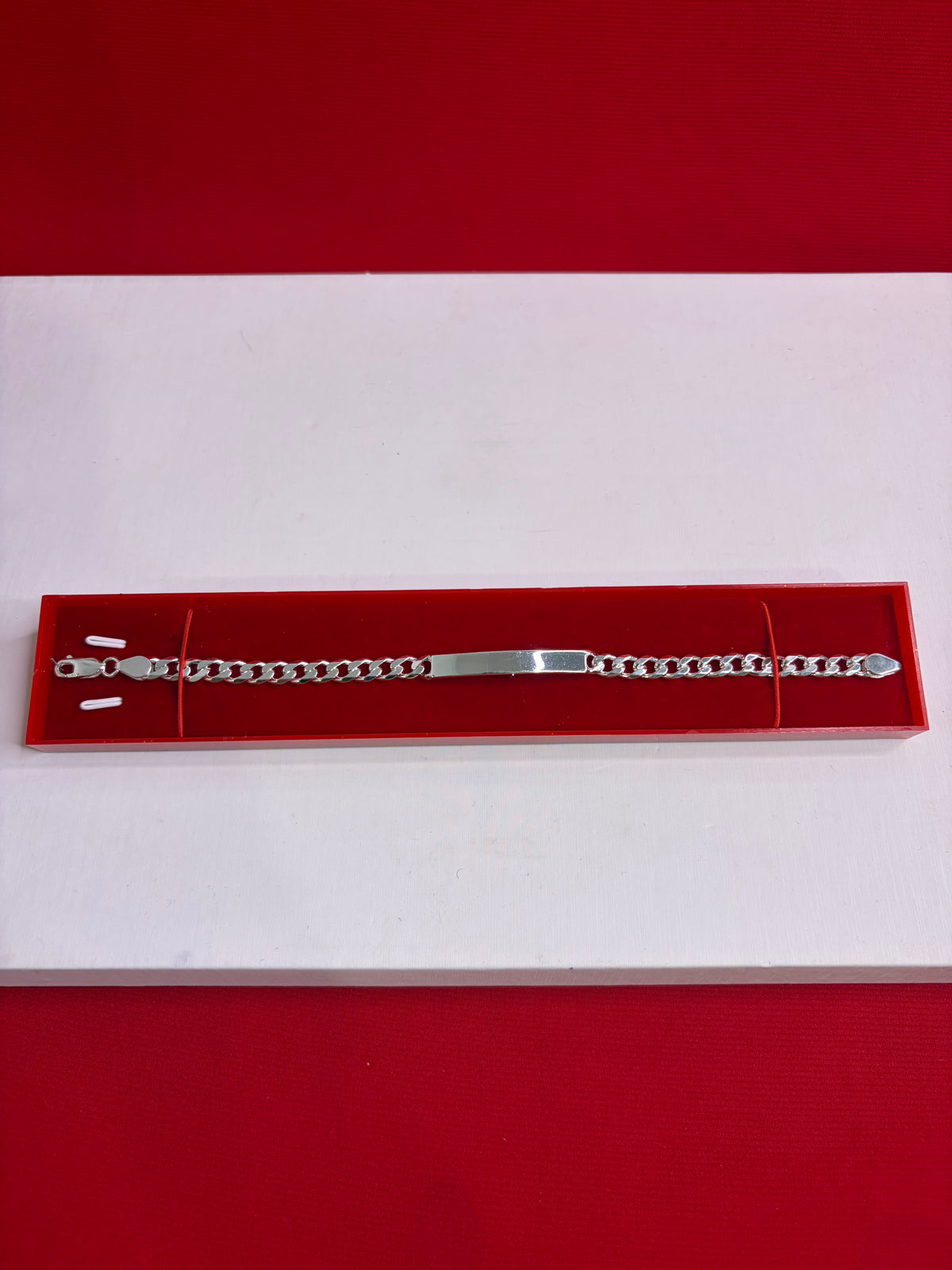 Pure Silver Rakhi Name Engraving Bracelet (NB18)