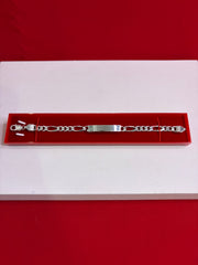Pure Silver Rakhi Name Engraving Bracelet (NB32)
