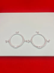 Pure Silver Ghungro Bangle Pair 2.2