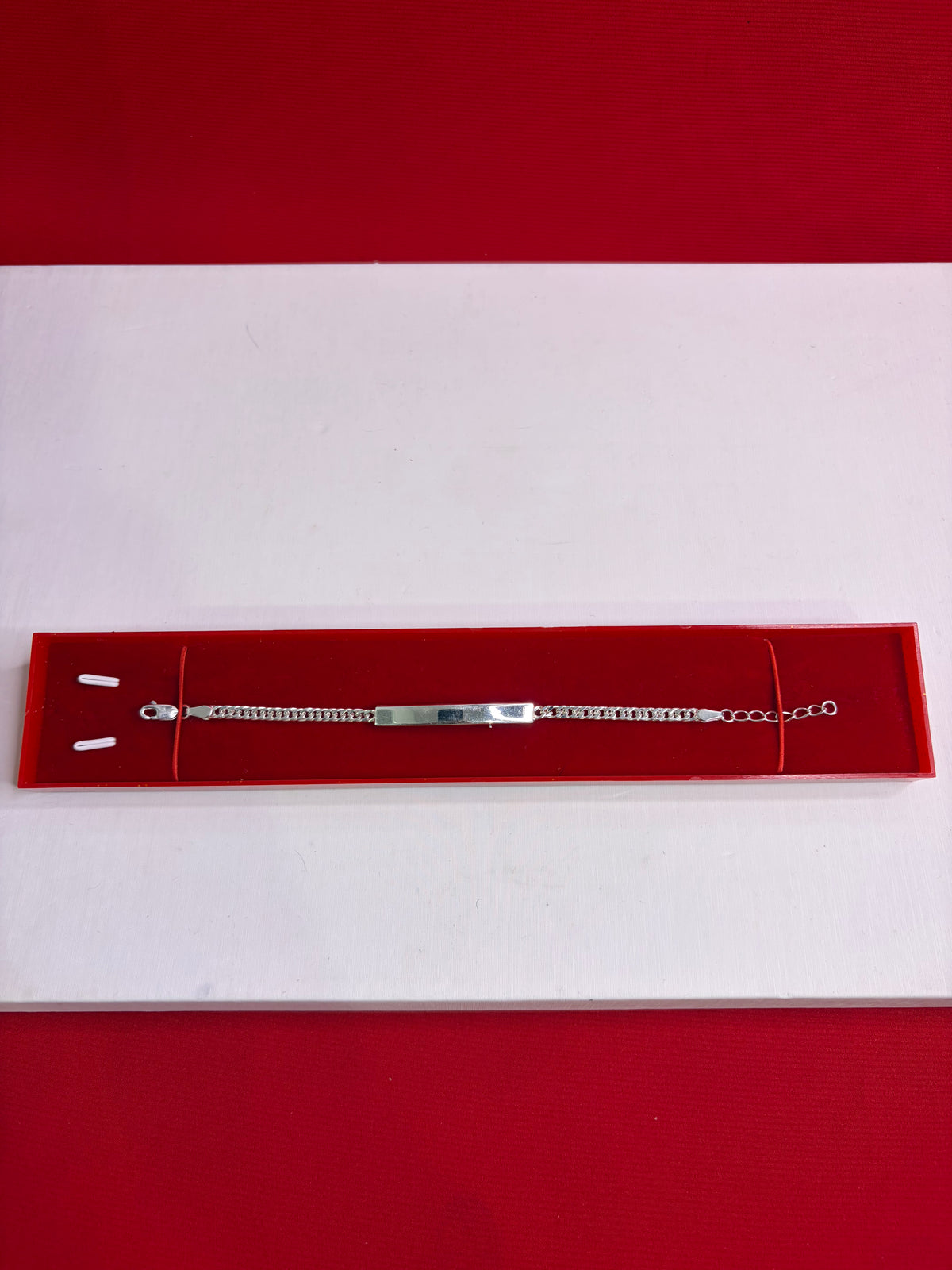 Pure Silver Rakhi Name Engraving Bracelet (KNB7)