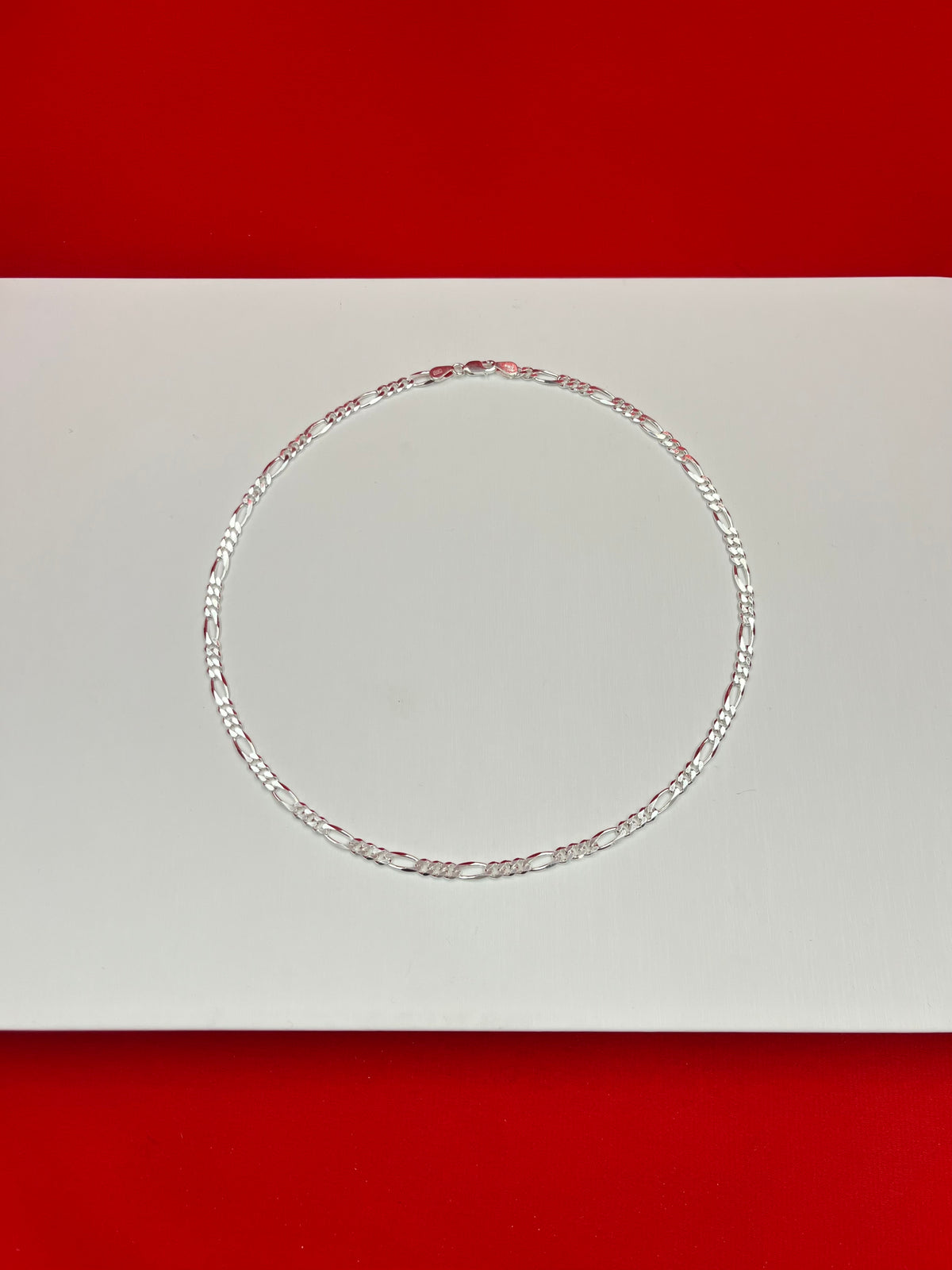 Figaro Pure Silver Chain 20” Sc39