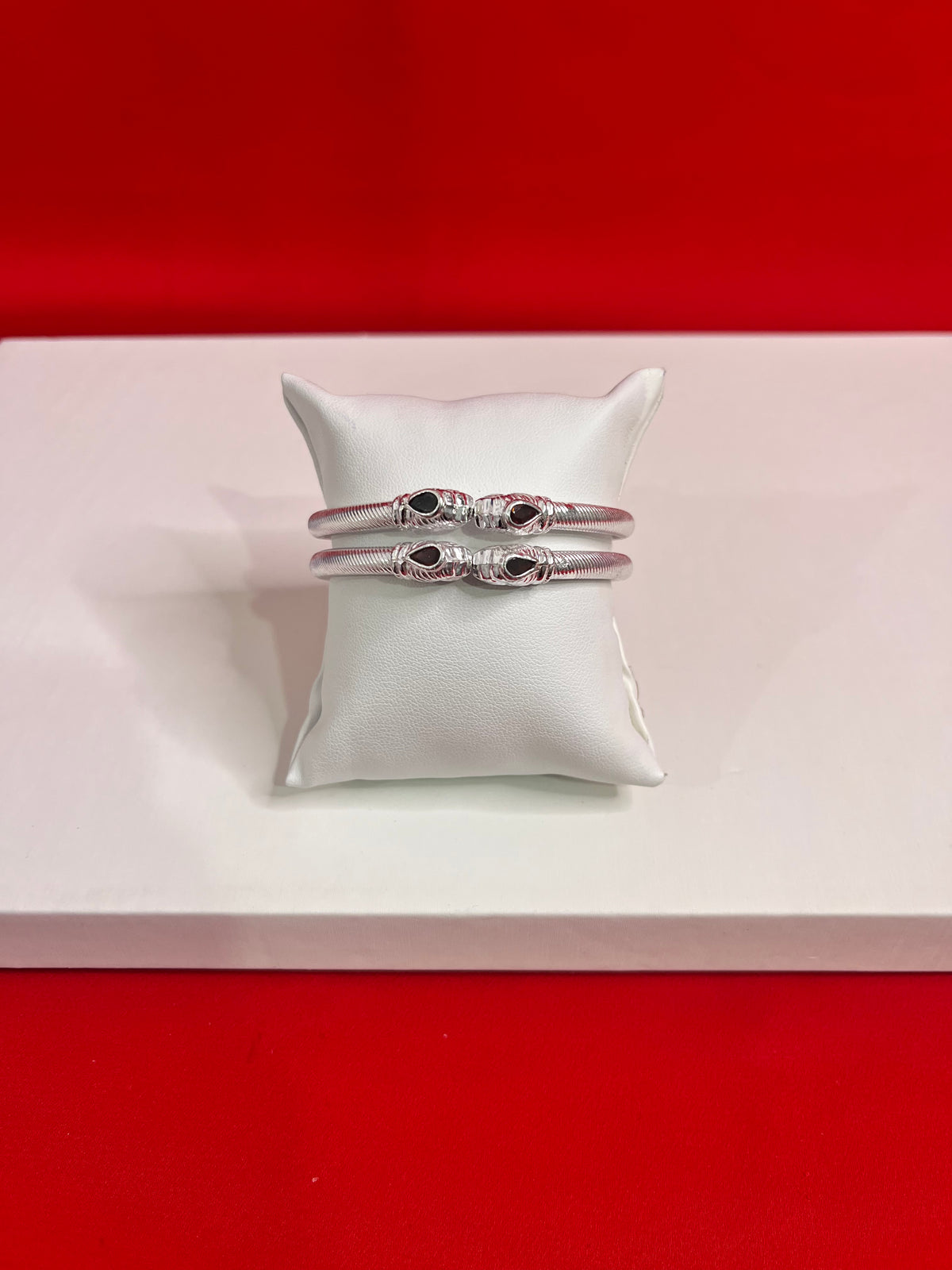 Pure Silver Bangle Pair 2.2