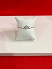 Fancy Pure Italian Silver Bangle 2.2