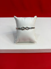 Women’s Pure Silver Evil Eye Bangle Bracelet (SB146)