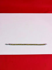 Men Pure Silver Two-Tone Bracelet (MB83)