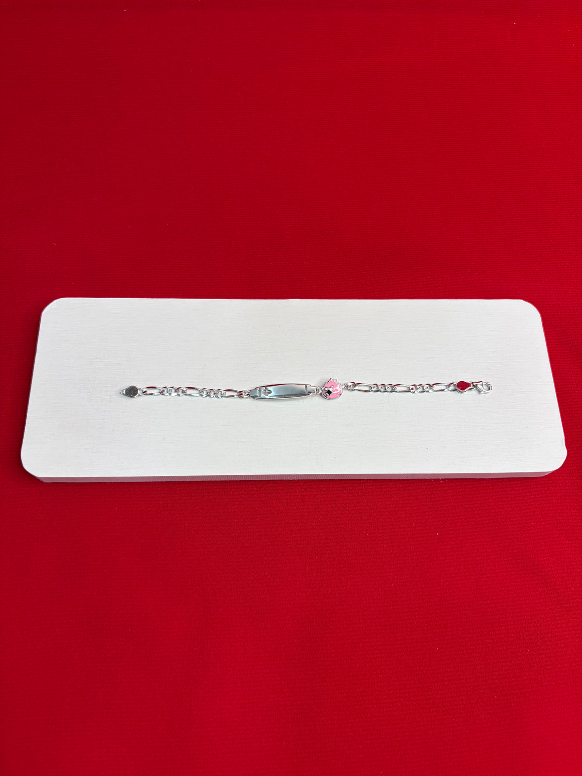 Pure Silver Kids Name Engraving Bracelet (KSR62)