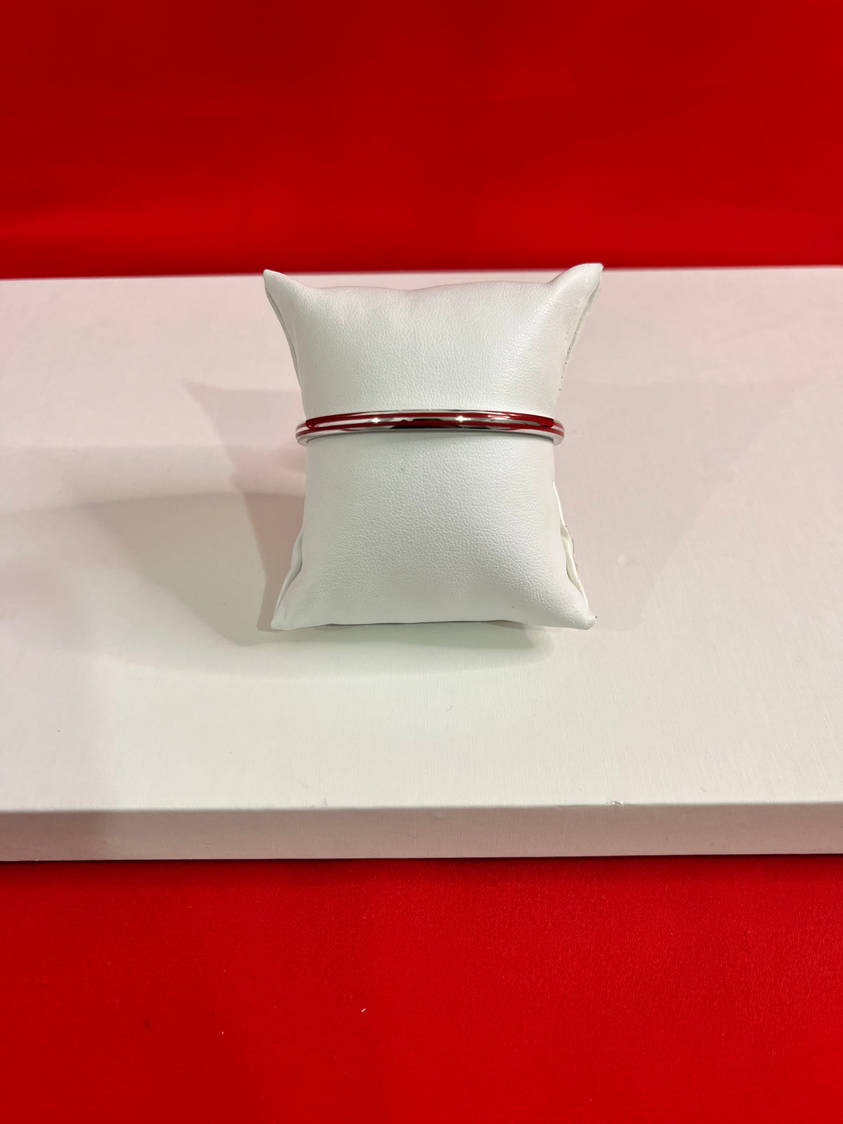 Pure Silver Red Meena Bangle 2.2