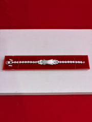 Pure Silver Rakhi Name Engraving Bracelet (NB37)