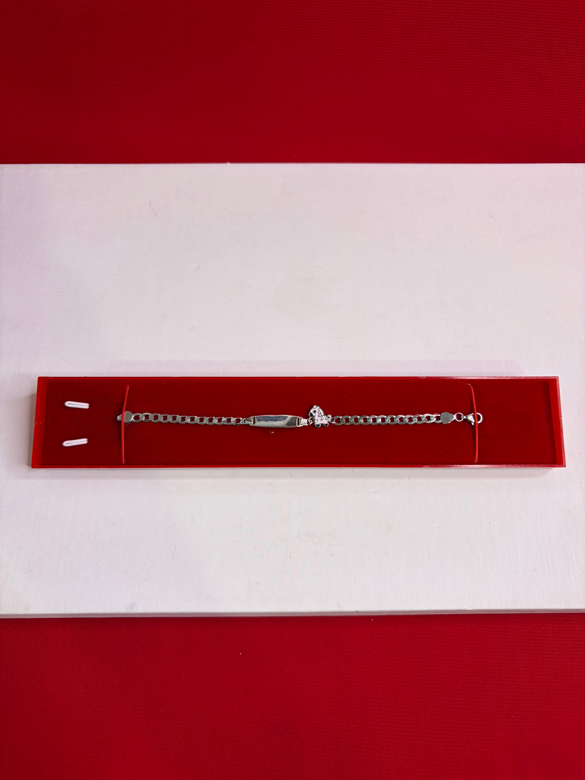 Pure Silver Rakhi Name Engraving Bracelet (KNB12)