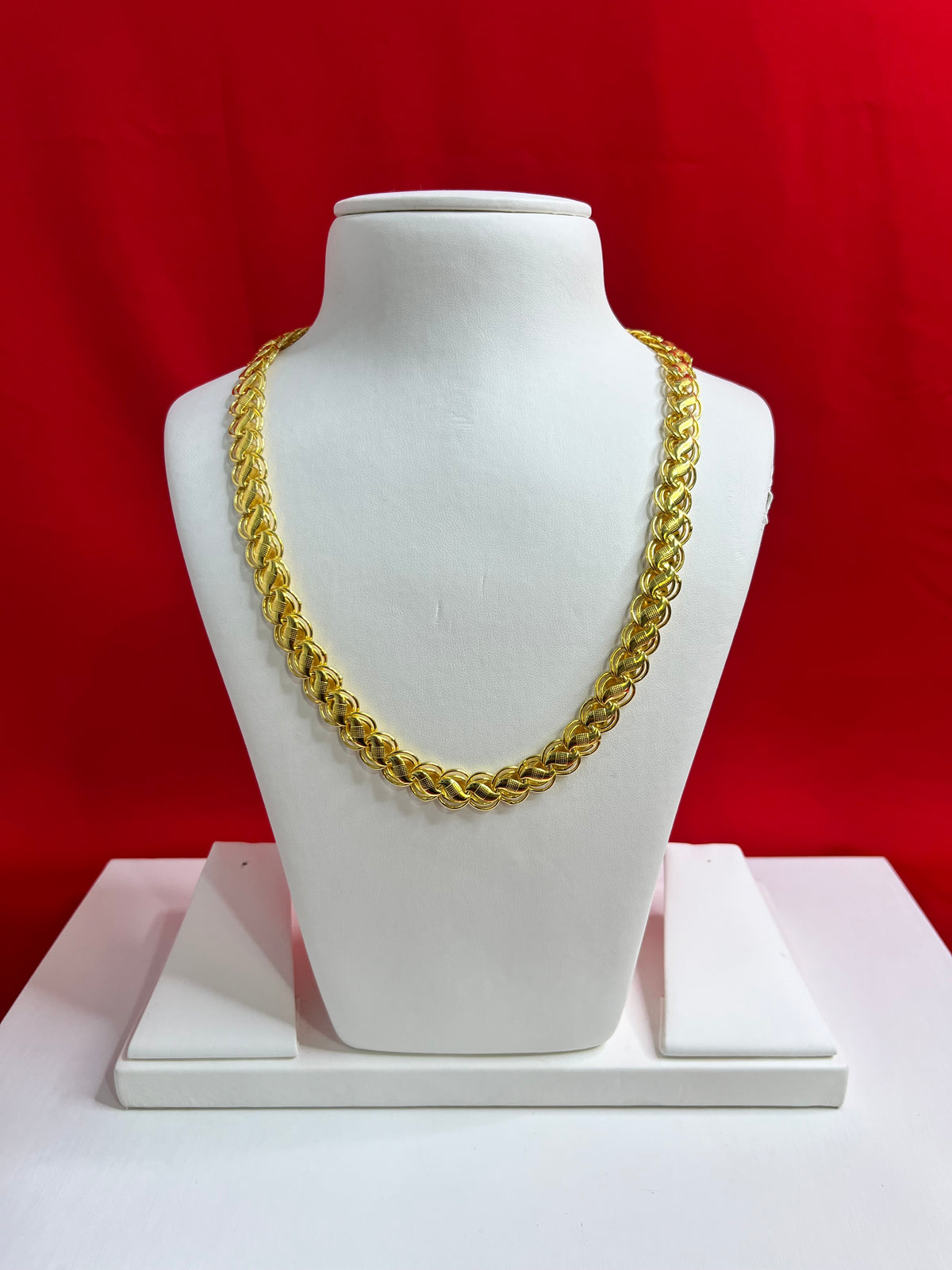 Pure Silver 24K Gold Plated Chain 20”