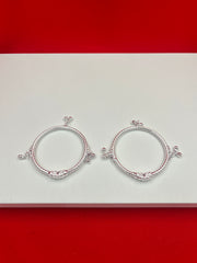 Pure Silver Ghungro Bangle pair 2.2