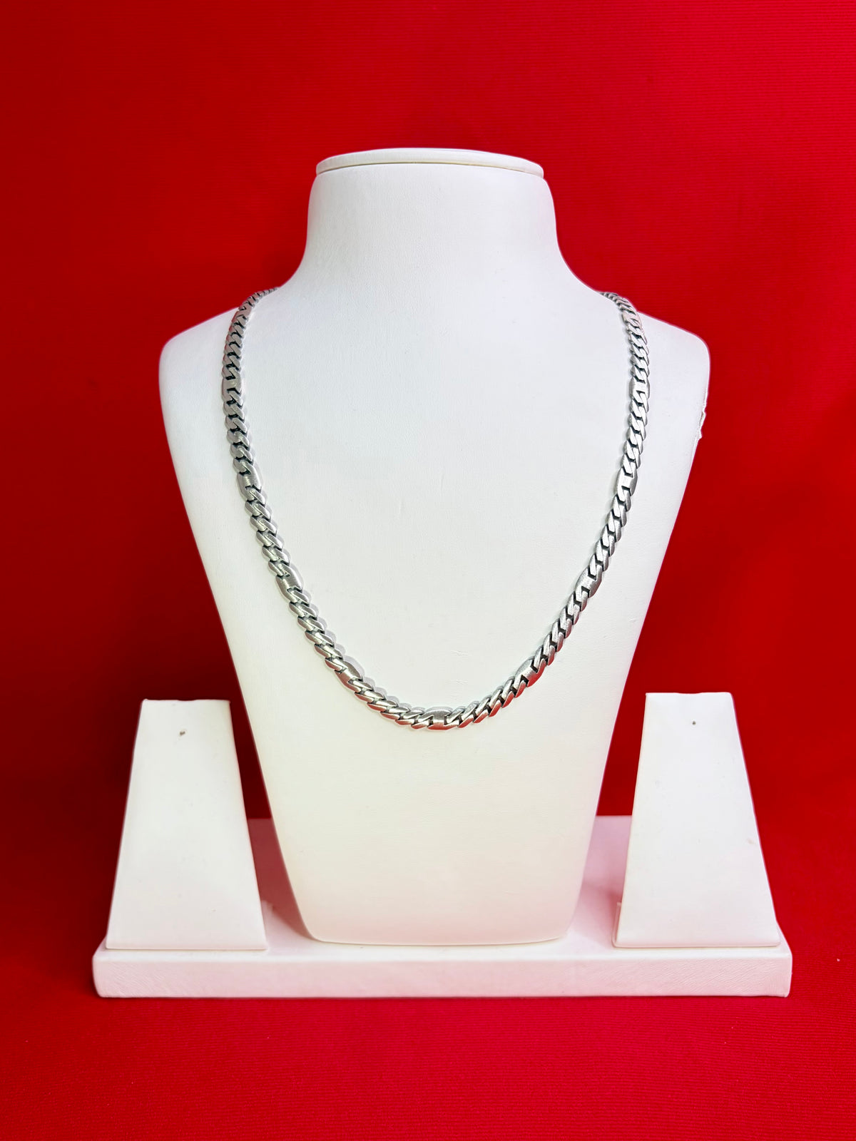 Pure Silver Gunmetal Chain 22” (Sc126)