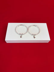 Pure Silver Adjustable Kangan Bracelet (KS122)