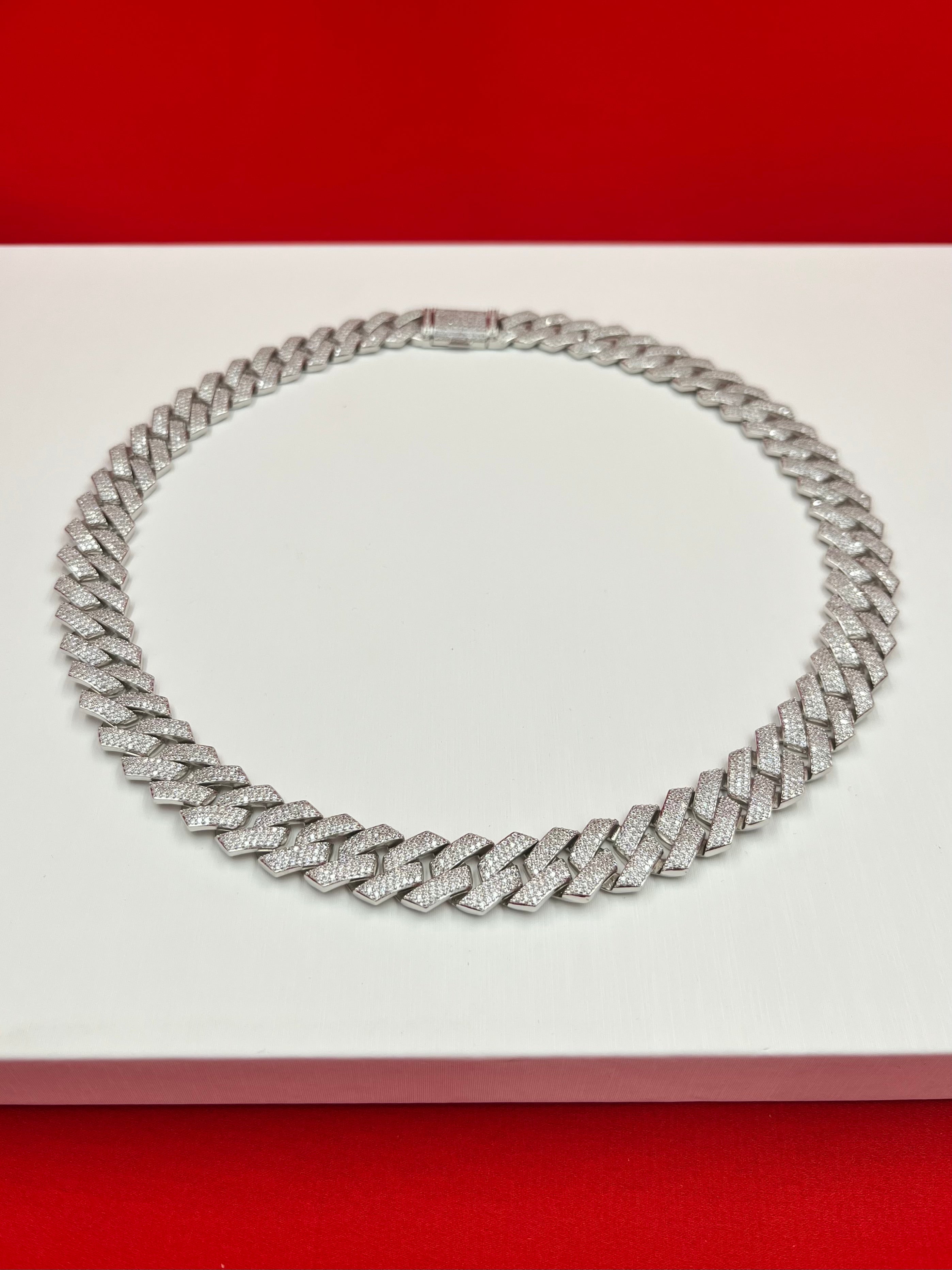 Iced-out Pure Silver Chain 20.5”