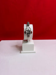 Pure Silver Oxidized Trishul- Rudhraksha Kada (MK80)