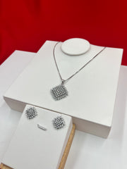 Silver Radiance Pendant Set