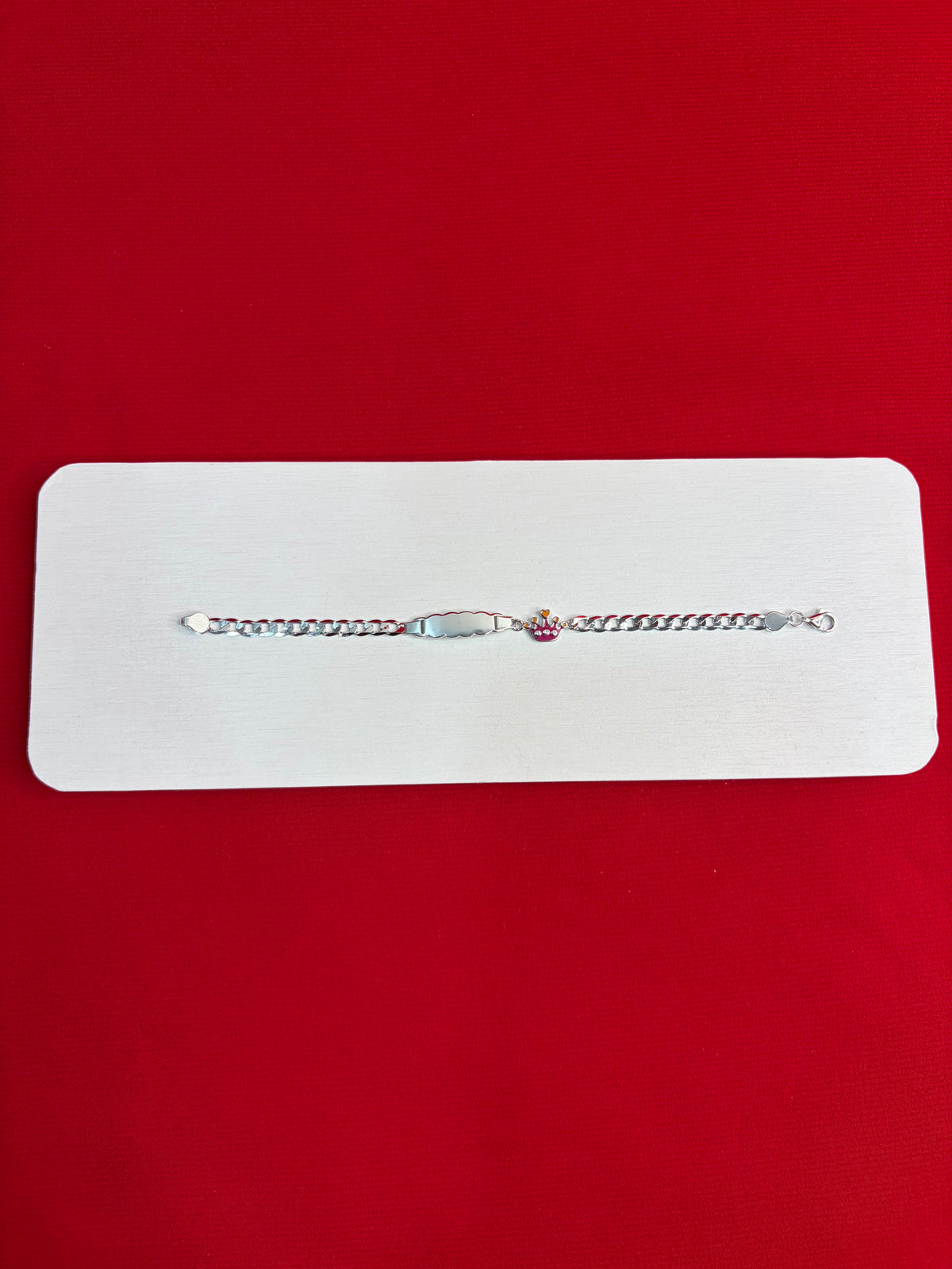 Pure Silver Kids Name Engraving Bracelet (KSR55)