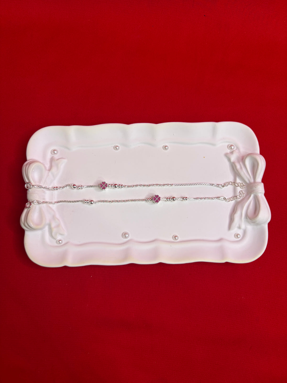 Pure Silver Kids Anklets 6.5-7.5 (KA78)