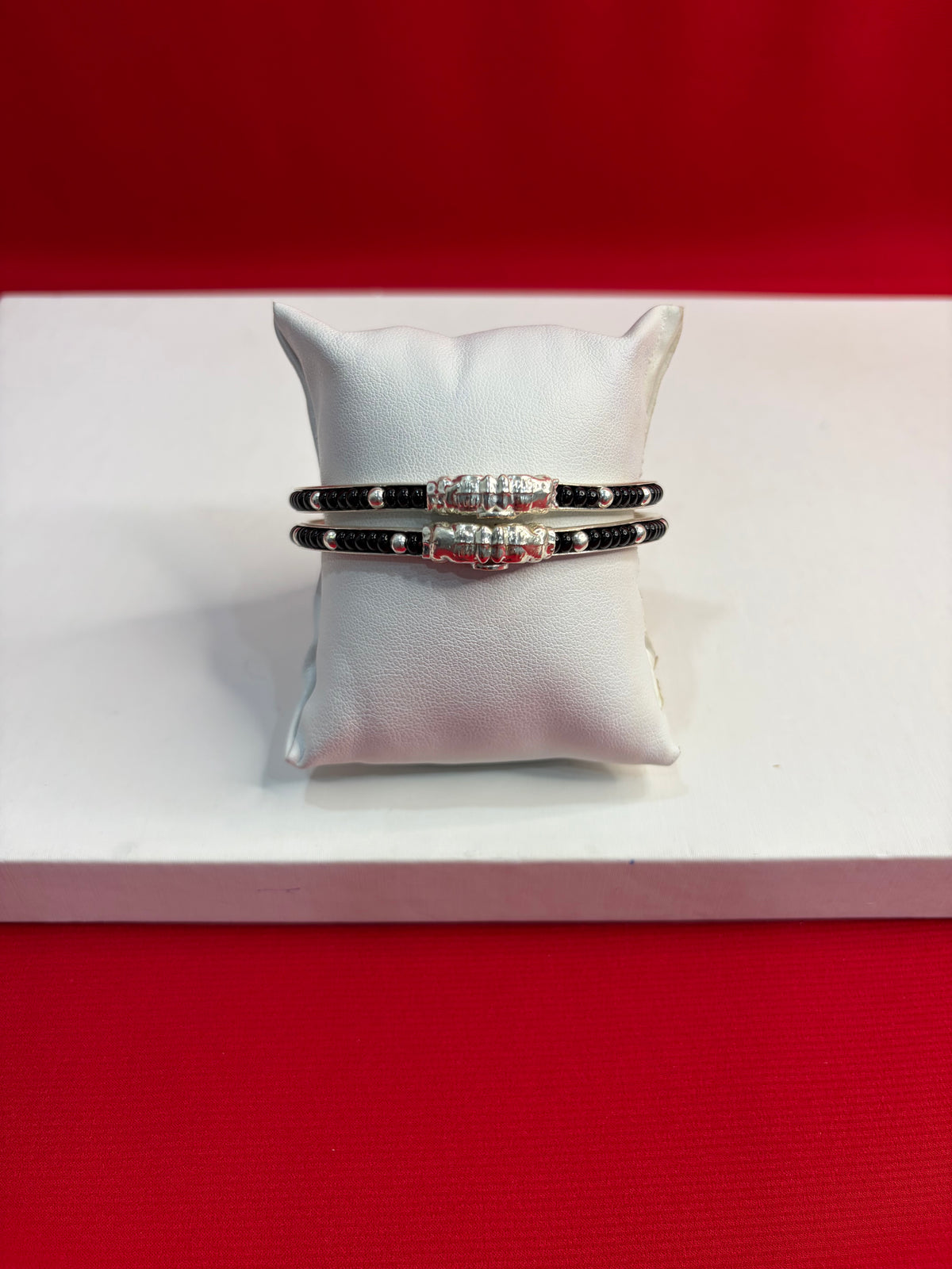Pure Silver Black Moti (Najariye) Bangles, S-2.4 (SB136)