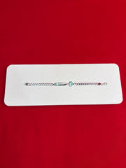 Pure Silver Kids Name Engraving Bracelet (KSR61)