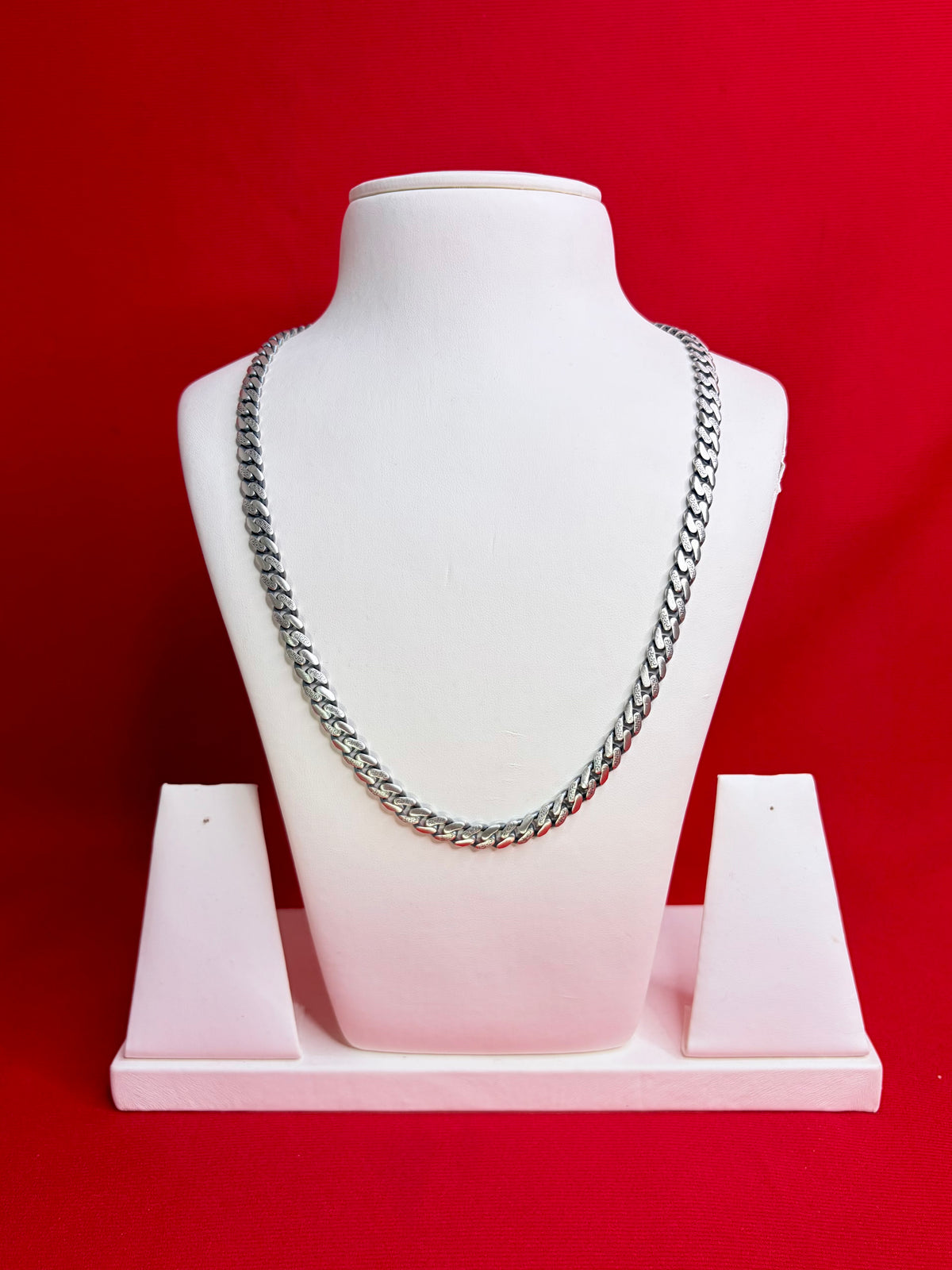 Pure Silver Gunmetal Chain 22” (Sc125)
