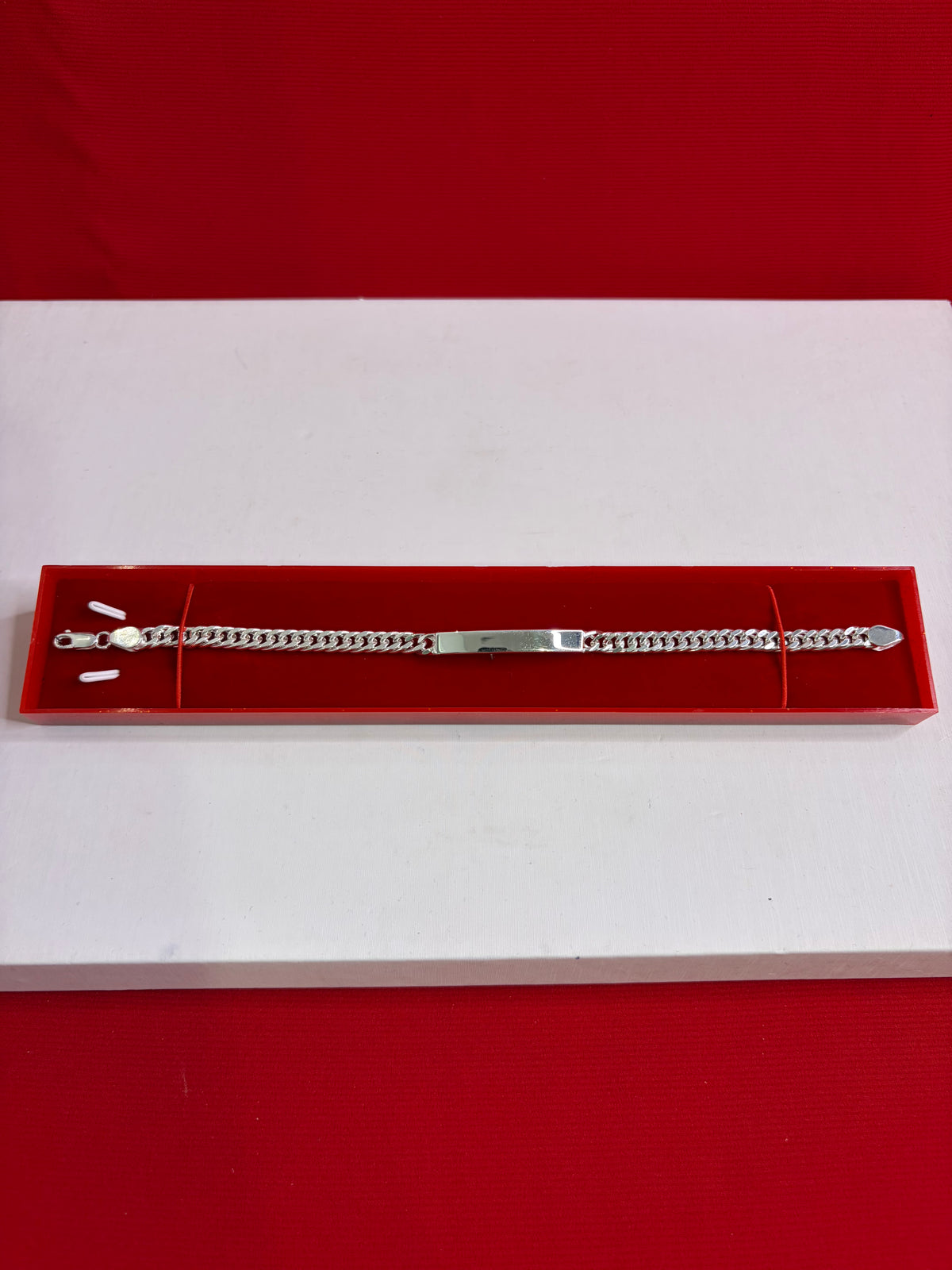 Pure Silver Rakhi Name Engraving Bracelet (NB29)