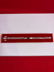 Pure Silver Rakhi Name Engraving Bracelet (NB4)