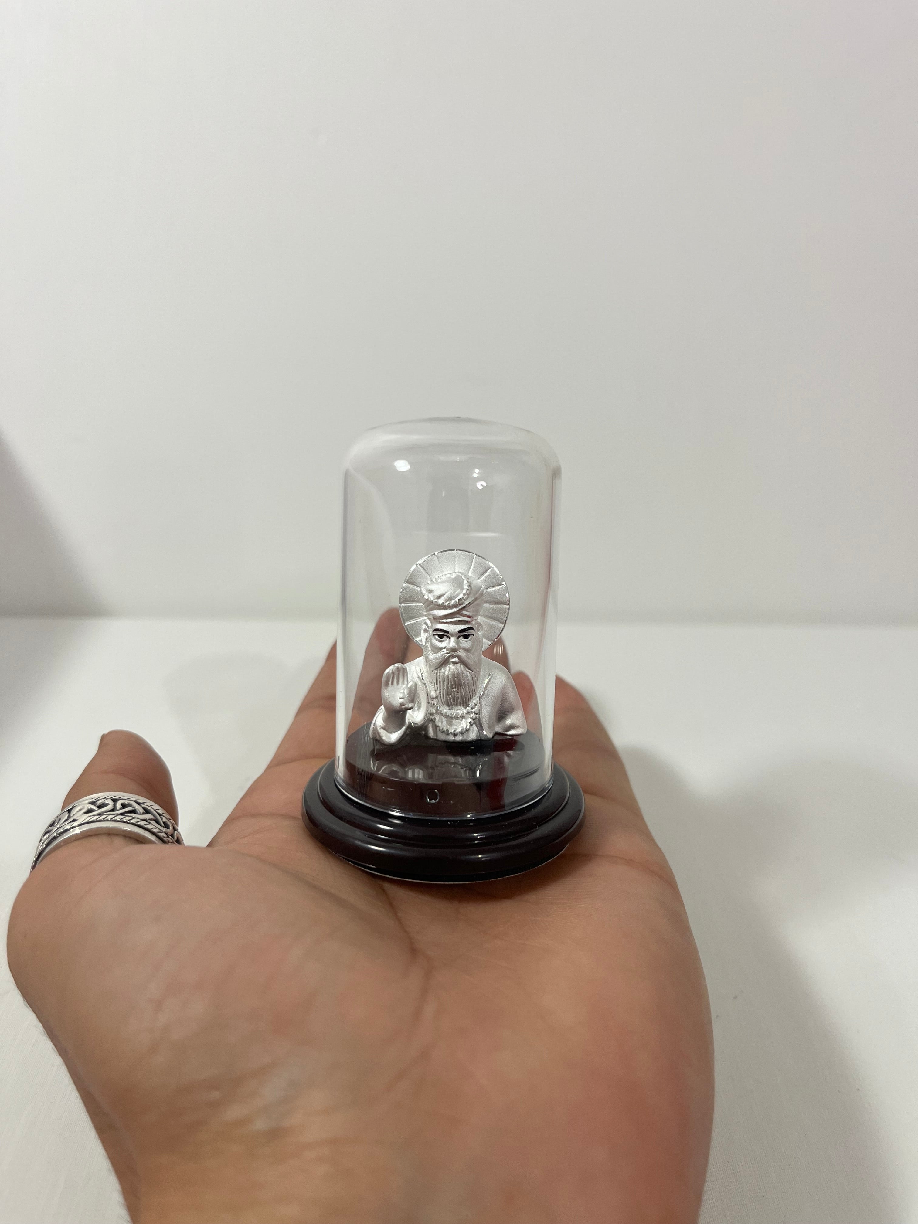 Pure Silver GuruNanak Dev Ji Car Stand (SS50)