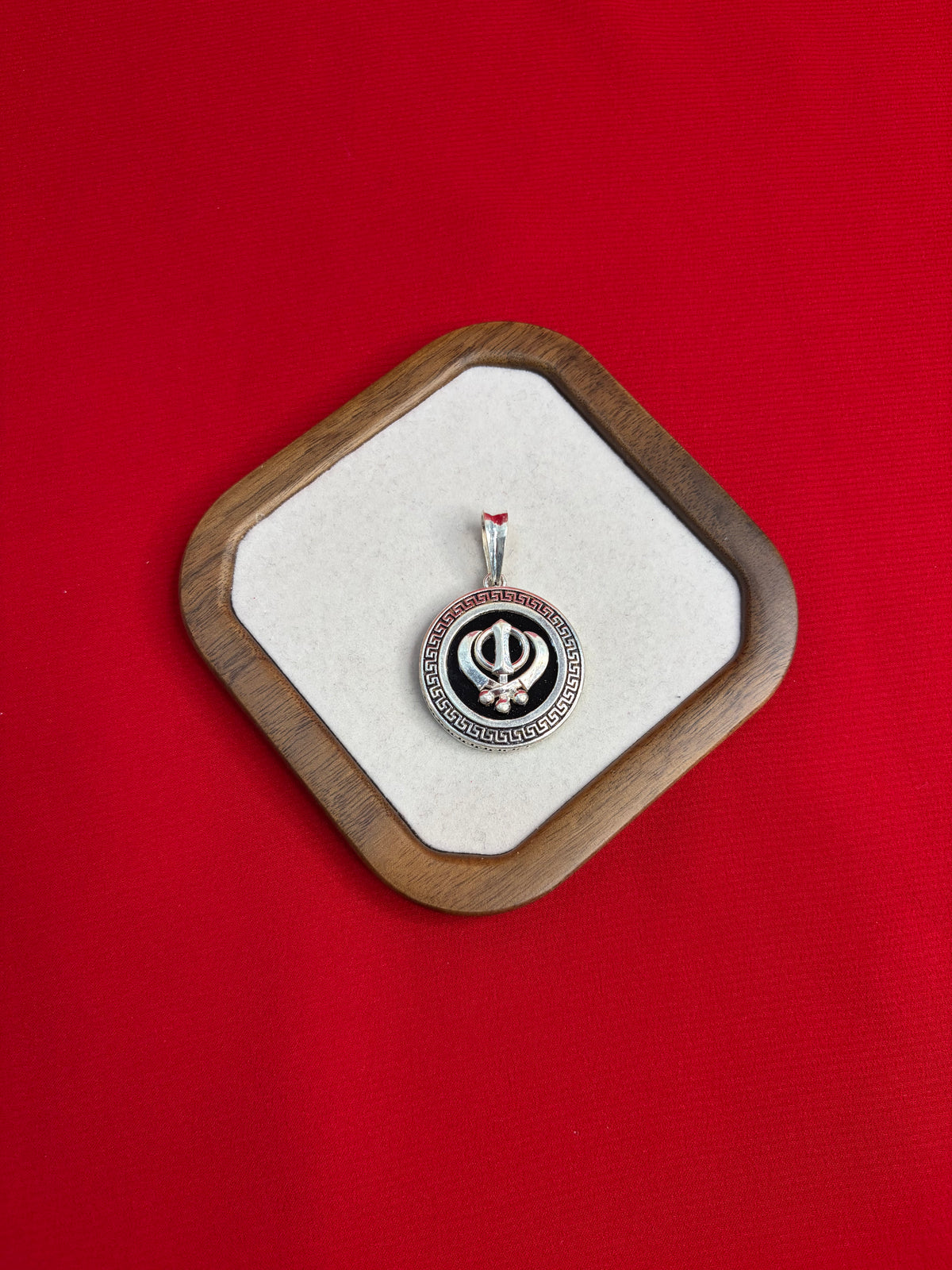 Pure Silver Khanda Pendant (SP87)