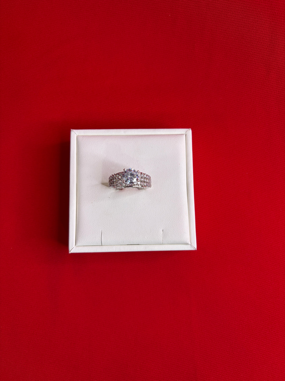 Pure Silver Women’s Cocktail Ring (Size 8) WR276