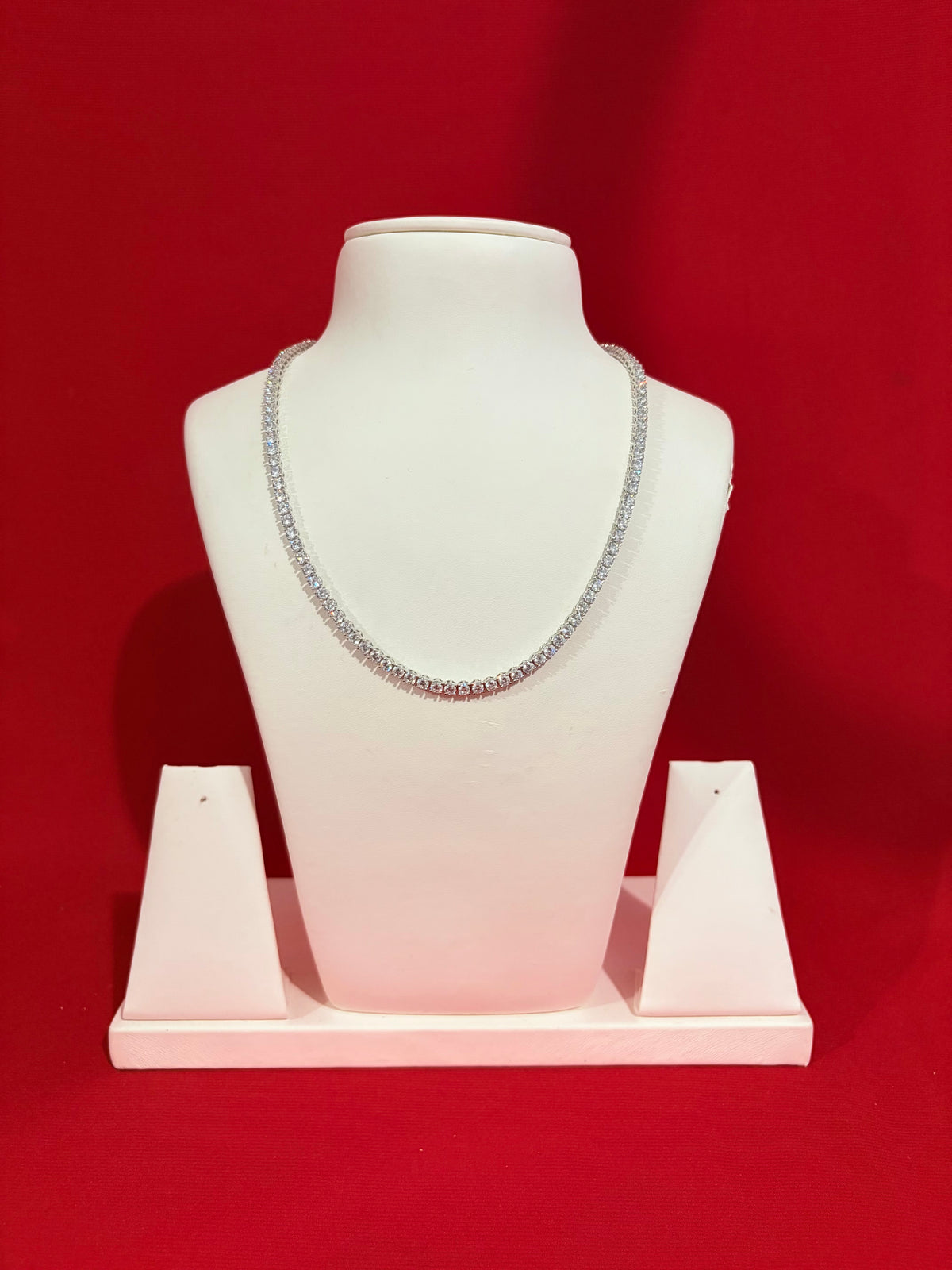 Tennis Pure Silver Chain 18” (Sc166)