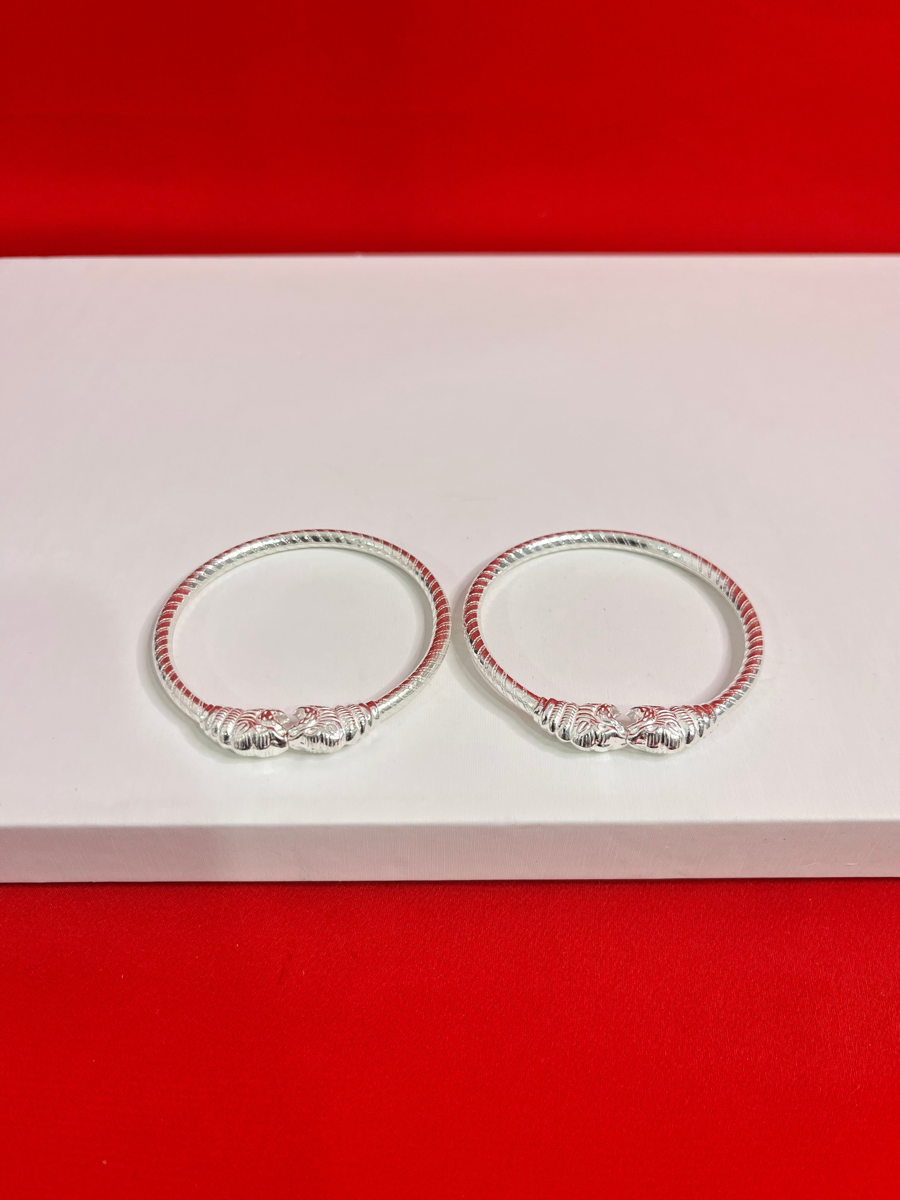Pure Silver Bangle Pair 2.1