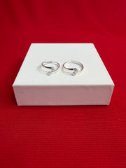 Pure Silver Toe Rings Pair (TR12)