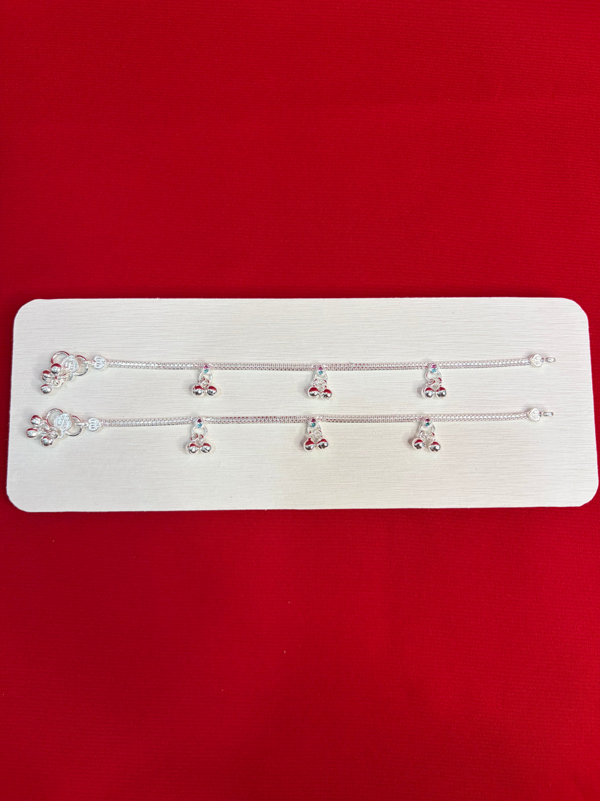 Pure Silver Kids Anklets (7.5 Inch) (KA139)